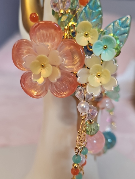no brand Accessories - CHARMS: Floral Pastel Dangle Purse Charm